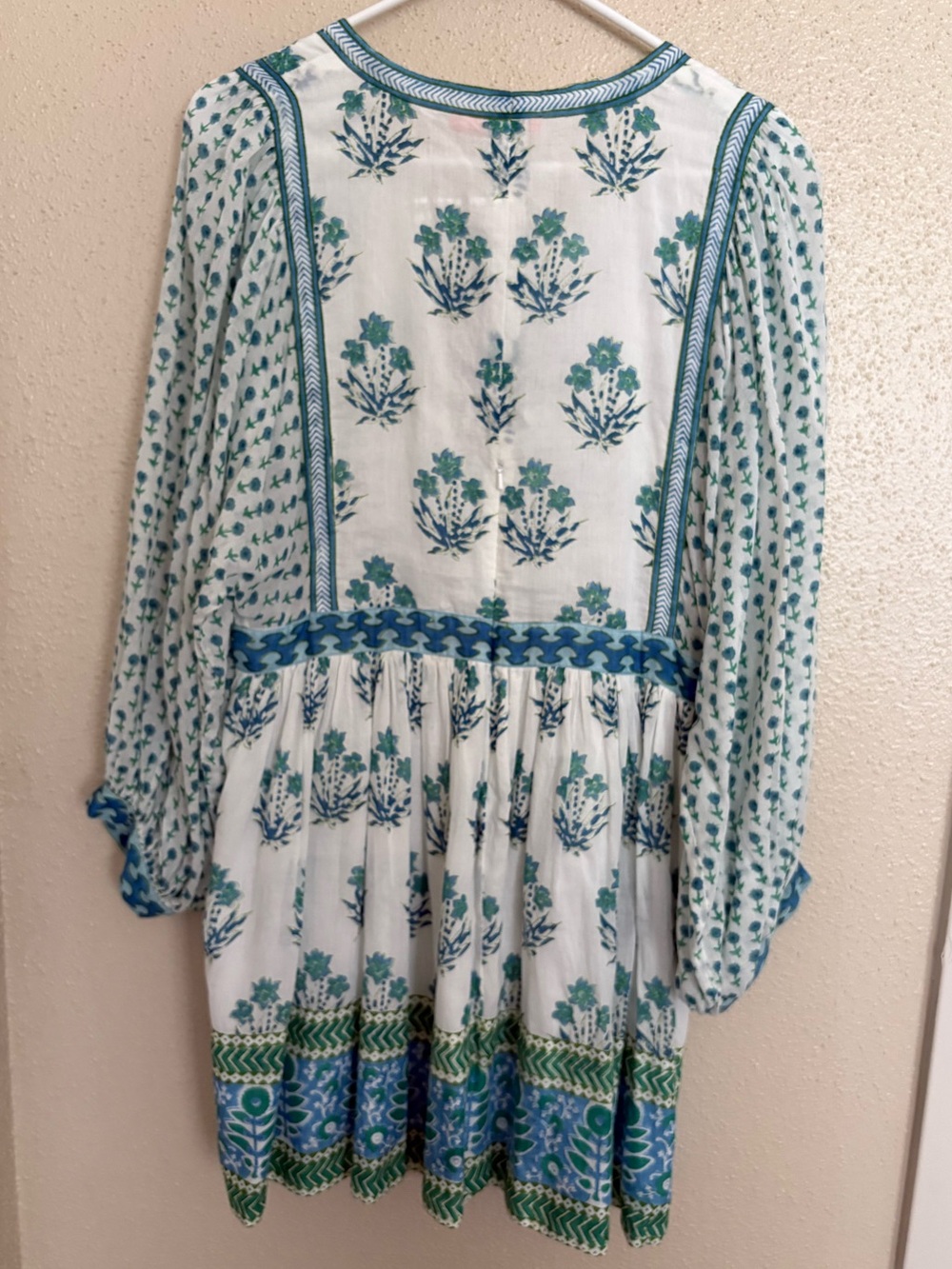 Oliphant Blue & Green Floral Mini Dress Small - Picture 3 of 7